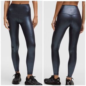 Lululemon Align High-Rise Ribbed Pant 28" Shine size 2 NWT Foil Black Night